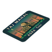 タージマハルインドトラベルアートヴィンテージ マグネット (左側)