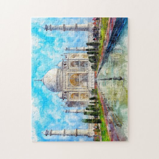 タージマハルウォーター絵を描カラー ジグソーパズル (縦)