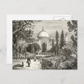 タージマハルガーデンアグラインド伝統サイトランドマーク ポストカード (正面/裏面)