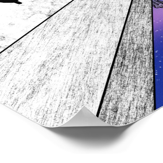 タージマハルセブン疑問に思イラストレーション ポスター (角)