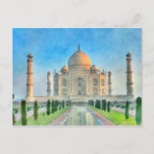タージマハルハガキ絵画カラフルズ ポストカード (正面)