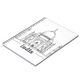 タージマハルバケーションスケッチバケーションアート旅行 ノートブック (左側)