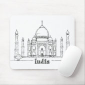 タージマハルバケーションスケッチバケーションアート旅行 マウスパッド (マウス)