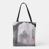 タージマハルポストカードヴィンテージトラベル トートバッグ (裏面)