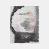 タージマハルポストカードヴィンテージトラベル フリースブランケット (正面)