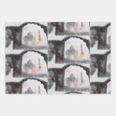 タージマハルポストカードヴィンテージトラベル ラッピングペーパーシート (正面3)