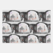 タージマハルポストカードヴィンテージトラベル ラッピングペーパーシート (正面2)