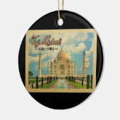 タージマハルヴィンテージ旅行インド セラミックオーナメント (左)