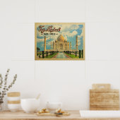 タージマハルヴィンテージ旅行インド ポスター (キッチン)