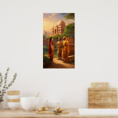 タージマハル古代インディアン絵画ズポスター ポスター (キッチン)