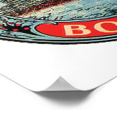 タージマハル、ボンベイヴィンテージラゲージラベル ポスター (角)