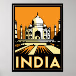 タージマハルindia art deco retro travelヴィンテージ ポスター<br><div class="desc"></div>