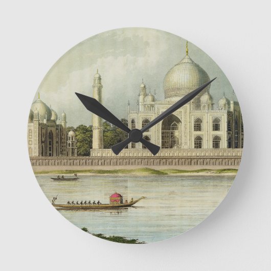 タージ・マハルの皇帝Shah Jehanの墓 ラウンド壁時計 (正面)