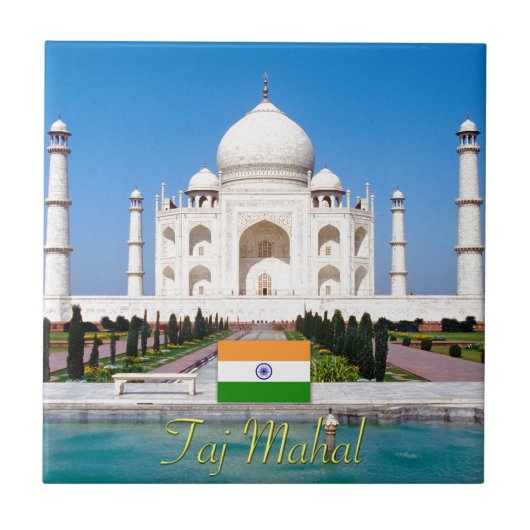 タージ・マハル美しいインドのプロ写真 タイル (正面)
