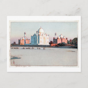 タージ·マハル、Taj Mahal、Agra、Hiroshi Yida、Woodcut ポストカード
