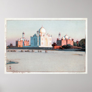 タージ・マハル, Taj Mahal, Agra, Hiroshi Yoshida, Woodcut ポスター