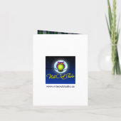 タータンチェックおよびアザミの夕べの結婚式招待状カード 招待状 (裏面)