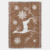 タータンチェックすべて穏やかである全て明るい鹿投げ スローブランケット (正面縦)