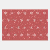 タータンチェックとクリスマスツリー ラッピングペーパーシート (正面3)