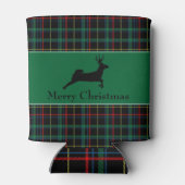 タータンチェックとトナカイのクリスマス 缶クーラー (裏面)