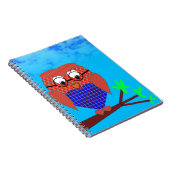 タータンチェックとハートフクロウ ノートブック (右側)