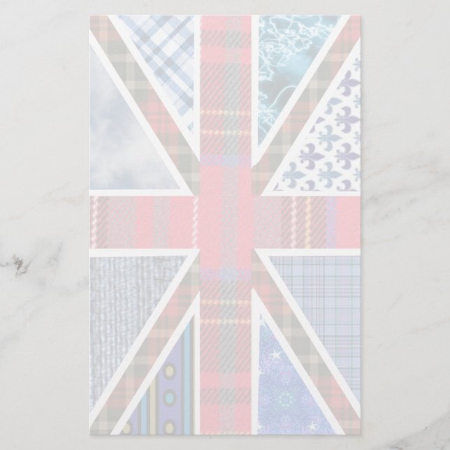 タータンチェックとファブリックのパターン英国国旗の紙 (正面)