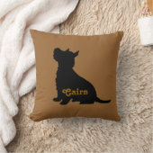 タータンチェックのケアーン・テリアの枕 クッション (ブランケット)