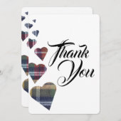 タータンチェックのサンキューカード サンキューカード (正面/裏面)
