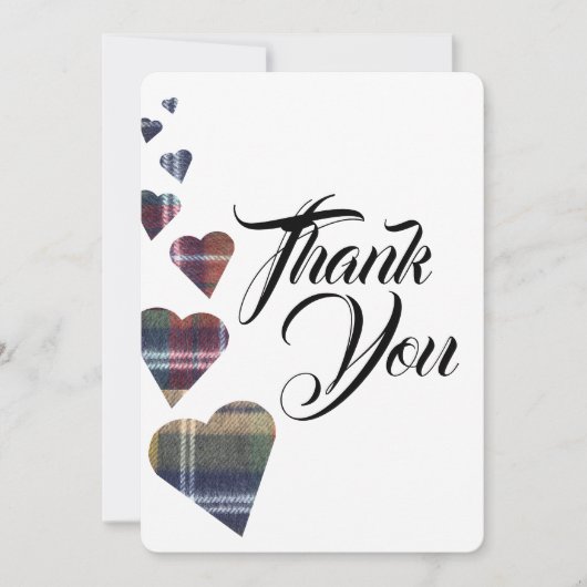 タータンチェックのサンキューカード サンキューカード (正面)