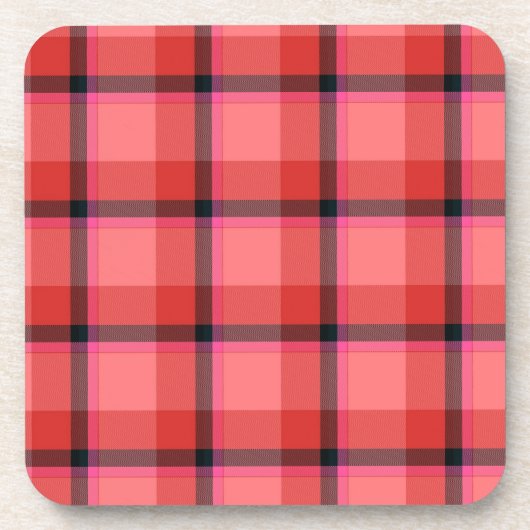タータンチェックのデザイン コースター (正面)
