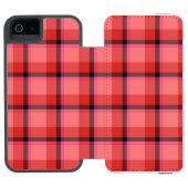 タータンチェックのデザイン INCIPIO iPhoneウォレットケース (フォリオ Open)