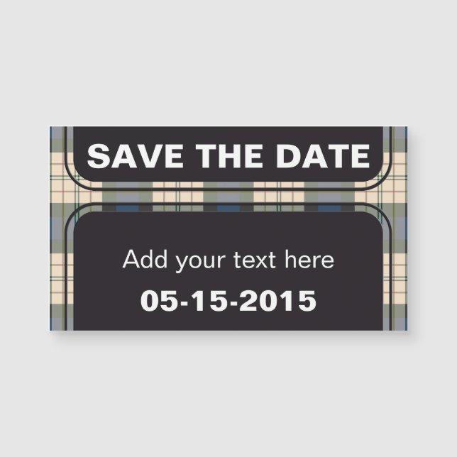 タータンチェックのプレイドパターン伝統的 – 青ベージュ (正面)