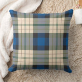 タータンチェックのプレイドパターン伝統的 – 青ベージュ クッション (ブランケット)