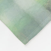 タータンチェックのモダンパステル黄色の青灰色の緑 フリースブランケット (角)