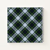 タータンチェックの市松模様にプリ結婚ーのゲストブック ノートブック (裏面)