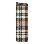 タータンチェックの格子柄の秋黒、橙、青 タンブラー (回転右)