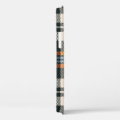 タータンチェックの格子模様の秋の黒、オレンジ、青 Case-Mate iPhoneケース (裏面 / 右)