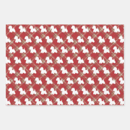 タータンチェックの背景のラッピング紙 ラッピングペーパーシート