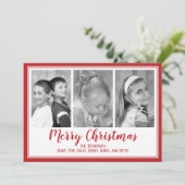 タータンチェックのPlaid数々の写真クリスマスフォトカード シーズンカード (スタンド正面)