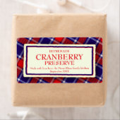 タータンチェックを保存ジャム食品ラベルを追加詳細 ラベル (インサイチュ)