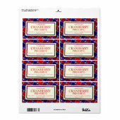 タータンチェックを保存ジャム食品ラベルを追加詳細 ラベル (フルシート)