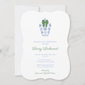 タータンチェックエレガントチノイスリーホリデーズブライダルシャワー 招待状 (正面)