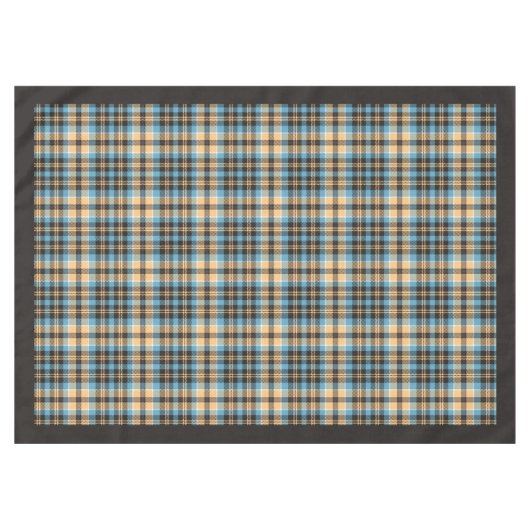 タータンチェックエレガントテーブルクロス – 彼のスタイルのためのギフト テーブルクロス (正面(横))