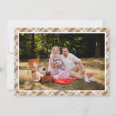 タータンチェッククラシックののプレイド2枚の写真クリスマス シーズンカード (裏面)