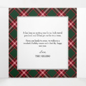 タータンチェッククラシックプレイドクリスマストリフォートカード 三つ折りクリスマスカード (内部中)