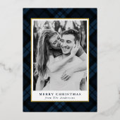 タータンチェッククラシック写真 箔シーズンカード (正面)