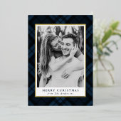 タータンチェッククラシック写真 箔シーズンカード (立ち正面)