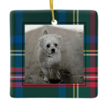 タータンチェッククラシック格子模様クリスマスフォトセラミックオルナ