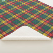 タータンチェッククランパーソナライズされたブキャナンプラディホリデイ シェルパブランケット (3/4)