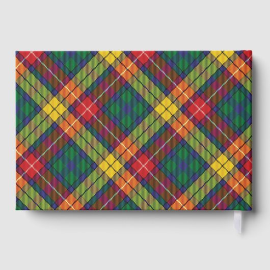 タータンチェッククランブキャナンプレイド数々のカラーチェックカスタム ゲストブック (裏面)